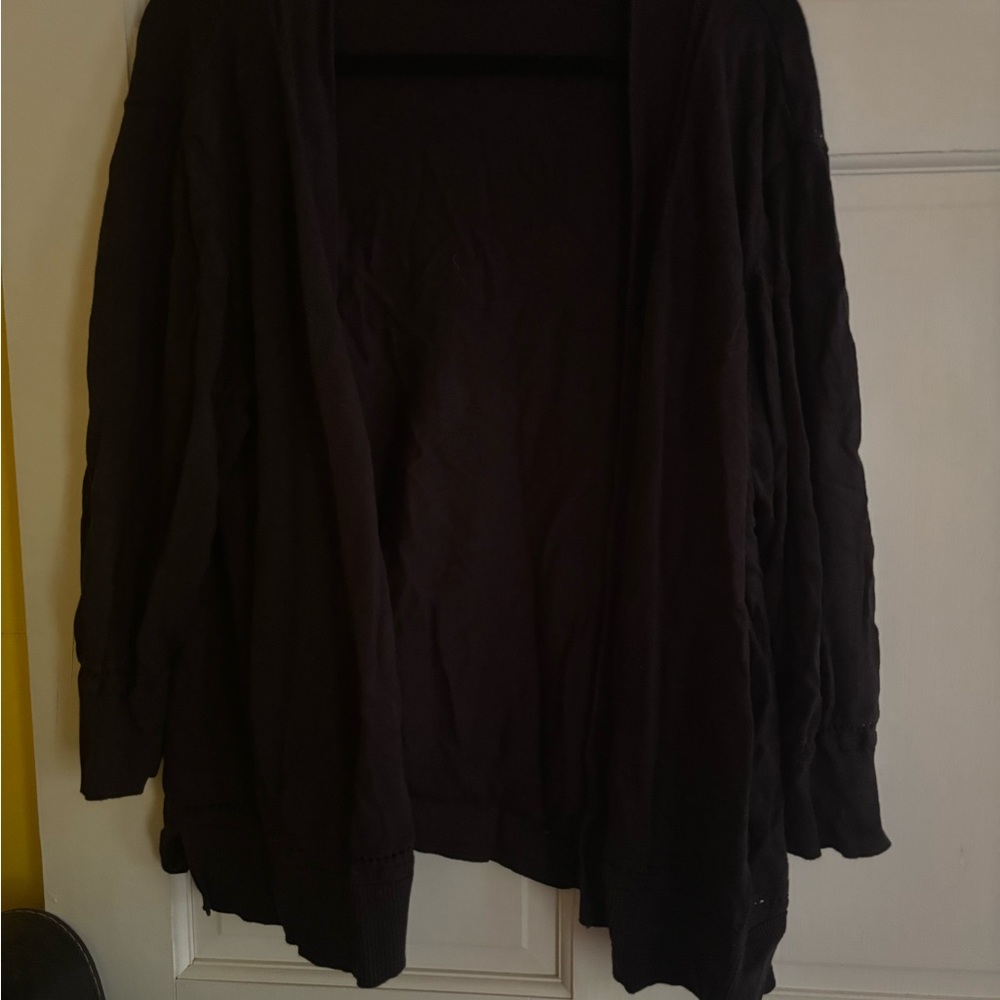 Terra & Sky Black Women's Cardigan